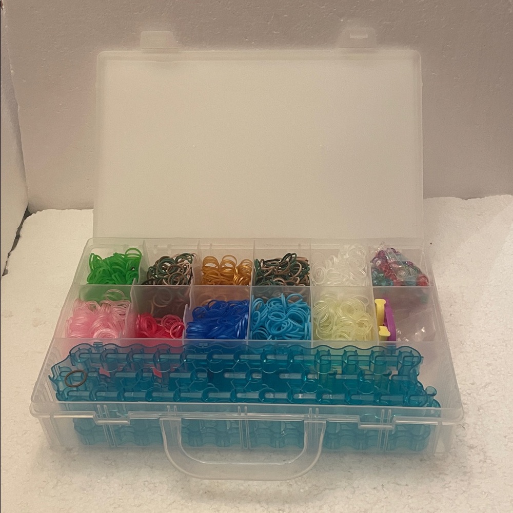 Rainbow loom Loom Bands craft Kit bracelet necklaces kids colorful rubber bands